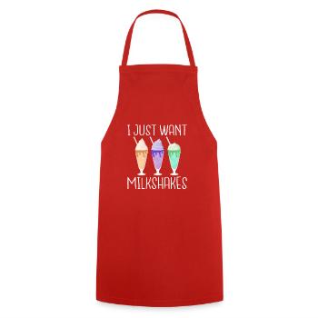 Ich liebe Milchshakes Milchshake Geschenk - Kochschürze - Rot - Vorne - AI Model Male 185 dark (185cm)