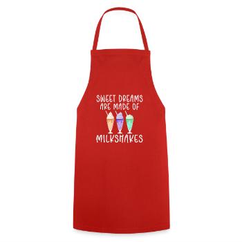 I love Milkshakes Milkshake Gift - Cooking Apron - red - Front - AI Model Male 185 dark (185cm)