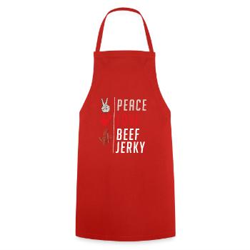 Beef Jerky Gift Beef Jerky Lover - Tablier de cuisine - rouge - Devant - AI Model Male 185 dark (185cm)