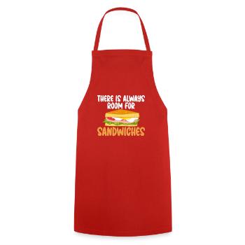 Sandwich Lover Gift - Cooking Apron - red - Front - AI Model Male 185 dark (185cm)