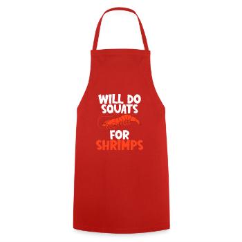 Shrimp Lover Gift - Cooking Apron - red - Front - AI Model Male 185 dark (185cm)