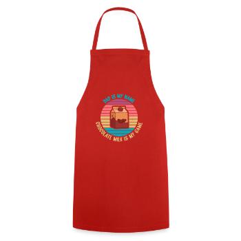 Cadeaux pour amateurs de lait au chocolat - Tablier de cuisine - rouge - Devant - AI Model Male 185 dark (185cm)