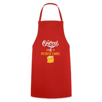 Cadeau de croustilles - Tablier de cuisine - rouge - Devant - AI Model Male 185 dark (185cm)