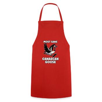 Lustiges kanadisches Gans-Meme - Kochschürze - Rot - Vorne - AI Model Male 185 dark (185cm)