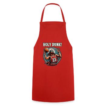 Funny Basketball saying Jesus Basketball Gift - Cooking Apron - red - Front - AI Model Male 185 dark (185cm)