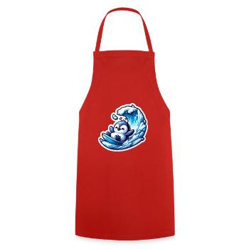 Cute Penguins Little Penguin Tiny Penguin - Cooking Apron - red - Front - AI Model Male 185 dark (185cm)