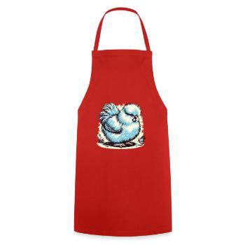 Silkie Chicken Fluffy Chicken Silkies - Cooking Apron - red - Front - AI Model Male 185 dark (185cm)