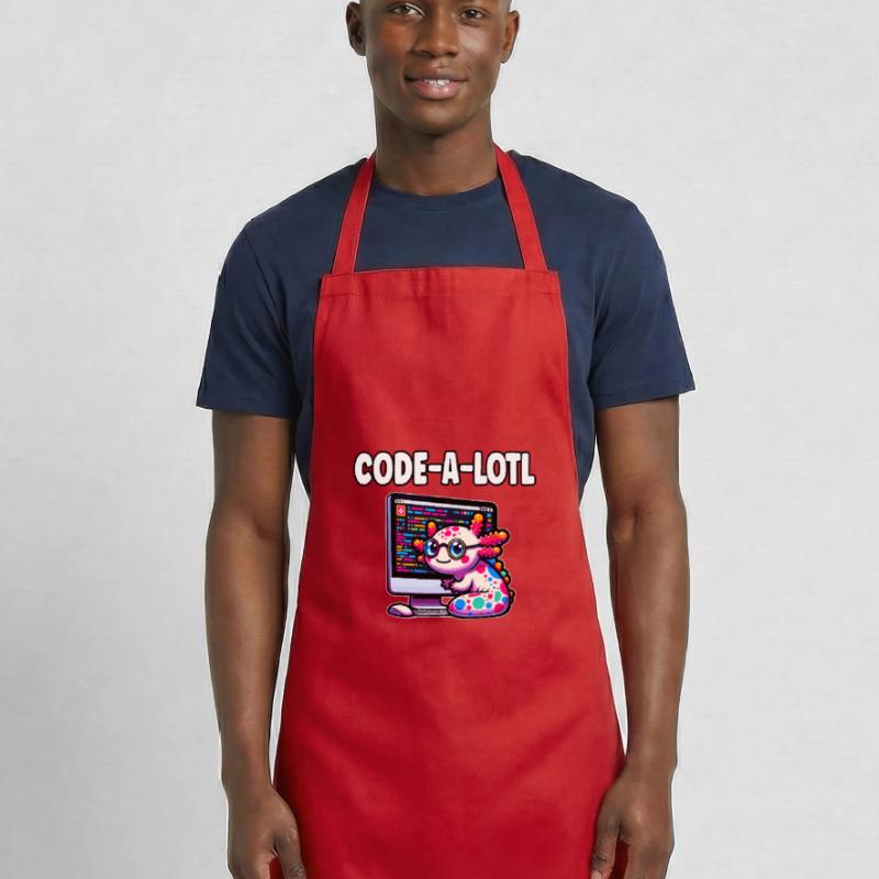 Funny Coding Axolotl Programming Gift Cooking Apron