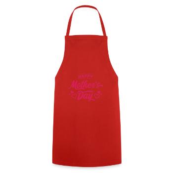 Happy Mother's Day / Mother, Mom - Cooking Apron - red - Front - AI Model Male 185 dark (185cm)
