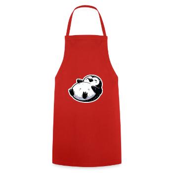 Fetter Pinguin Lustiger Pinguin Geschenk - Kochschürze - Rot - Vorne - AI Model Male 185 dark (185cm)