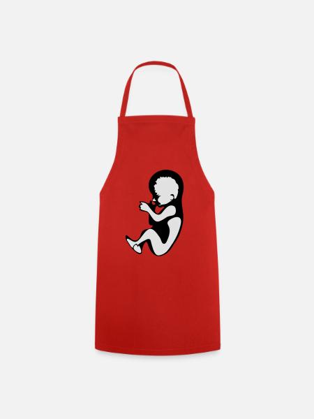 Schwangerschaft / Baby - Kochschürze - Rot