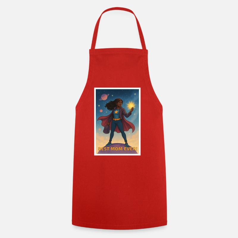 Affiche de la meilleure maman de super-héros de tous les temps - Tablier de cuisine - rouge