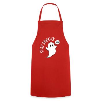 Petit fantôme hanté dessin animé - Tablier de cuisine - rouge - Devant - AI Model Male 185 dark (185cm)