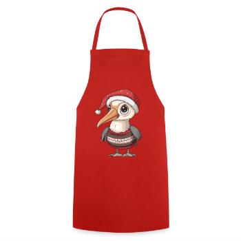 Pelikan Vogel Weihnachten - Kochschürze - Rot - Vorne - AI Model Male 185 dark (185cm)