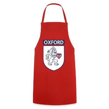 Lion Crown Crest with Union Jack - Cooking Apron - red - Front - AI Model Male 185 dark (185cm)