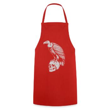 vulture sitting on the skull - Cooking Apron - red - Front - AI Model Male 185 dark (185cm)