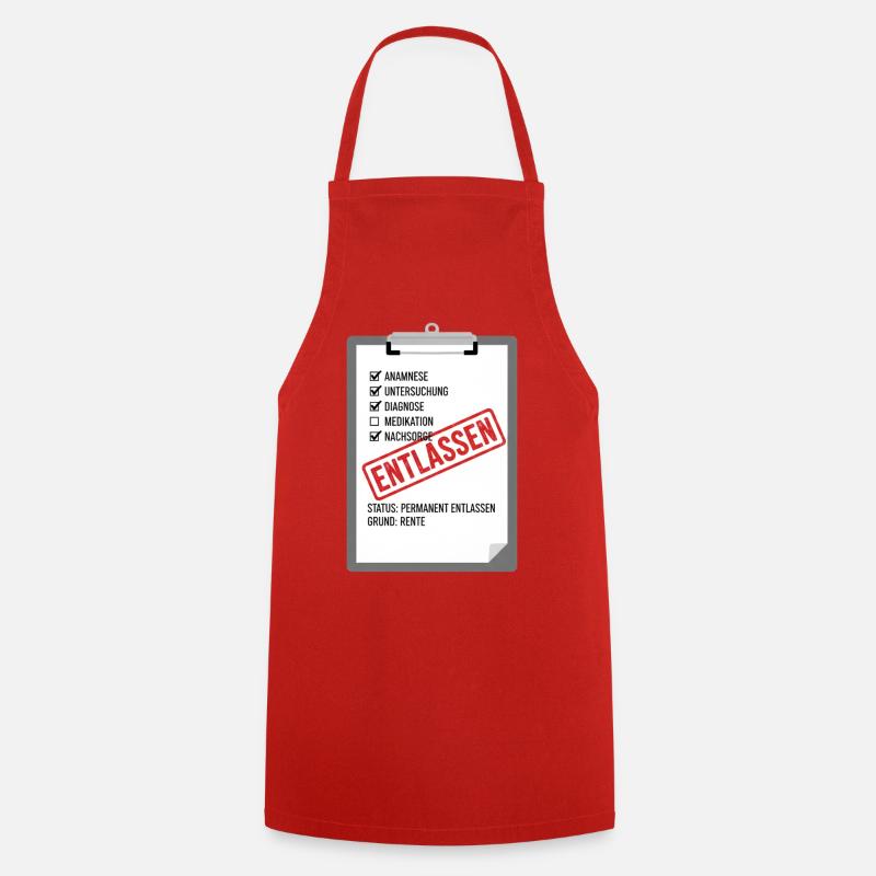 Dismissal Care Satire - Cooking Apron - red