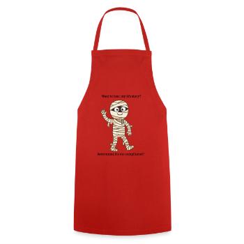 Too Complicated Mummy – lustiges Halloween-T-Shirt - Kochschürze - Rot - Vorne - AI Model Male 185 dark (185cm)