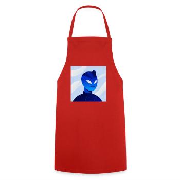 Blue Gradient Mask Avatar - Kochschürze - Rot - Vorne - AI Model Male 185 dark (185cm)