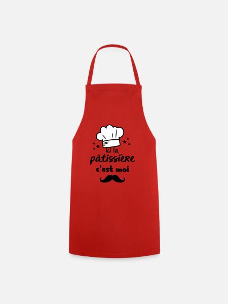 la pâtissière - Tablier de cuisine - rouge
