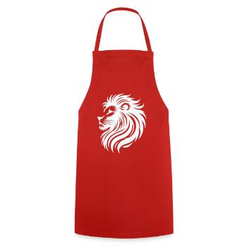 Lion Dessin Animal - Tablier de cuisine - rouge - Devant - AI Model Male 185 dark (185cm)
