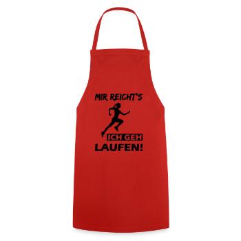 Mir reicht's ich geh laufen! - Kochschürze - Rot - Vorne - AI Model Male 185 dark (185cm)