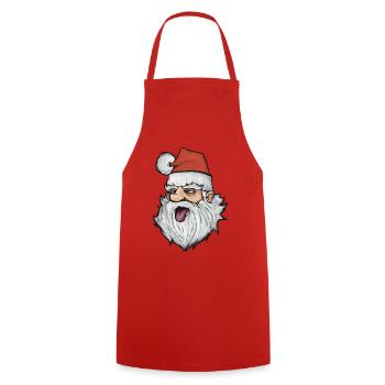 Drôle de Père Noël avec une casquette rouge - Tablier de cuisine - rouge - Devant - AI Model Male 185 dark (185cm)