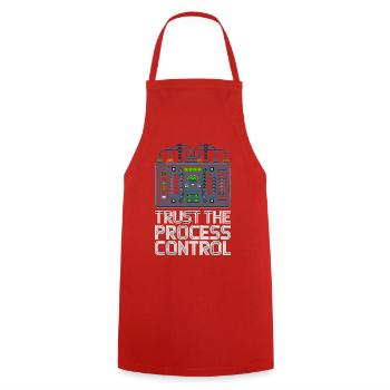Faites confiance au contrôle de processus Prozessleittechnik - Tablier de cuisine - rouge - Devant - AI Model Male 185 dark (185cm)