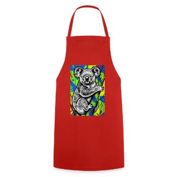 Koala - Tablier de cuisine - rouge - Devant - AI Model Male 185 dark (185cm)
