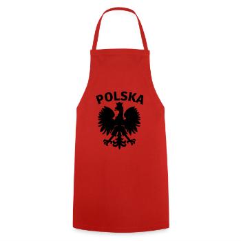 I love Polska Adler - Kochschürze - Rot - Vorne - AI Model Male 185 dark (185cm)