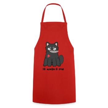 It wasn't me - Cooking Apron - red - Front - AI Model Male 185 dark (185cm)