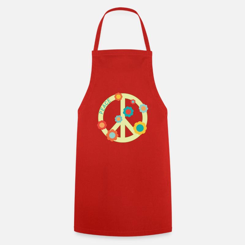 PeaceZeichen - Kochschürze - Rot