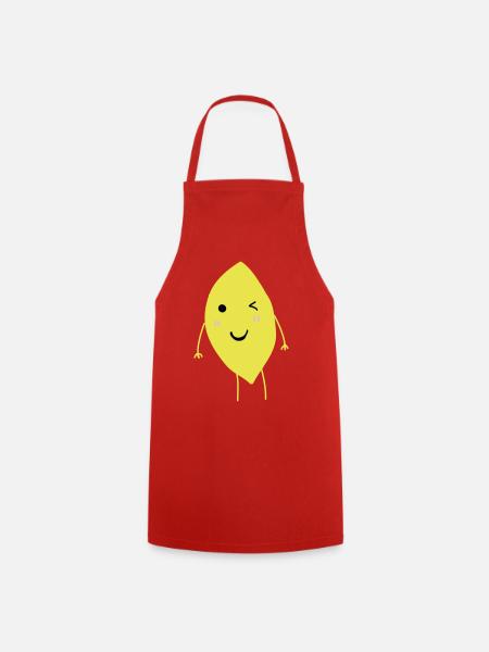 Winking Lemon - Cooking Apron - red