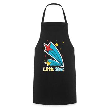Little Star Shooting Comet Illustration - Cooking Apron - black - Front - AI Model Male 185 dark (185cm)