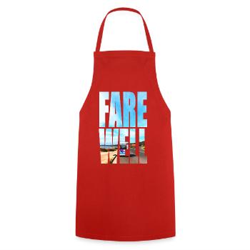 FAREWELL - Cooking Apron - red - Front - AI Model Male 185 dark (185cm)