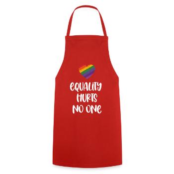 LGBT Pride Month - Equality Hurts No One - Cooking Apron - red - Front - AI Model Male 185 dark (185cm)