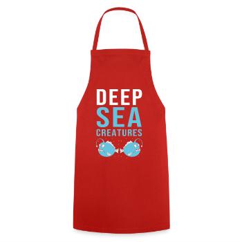Frogfish - Cooking Apron - red - Front - AI Model Male 185 dark (185cm)