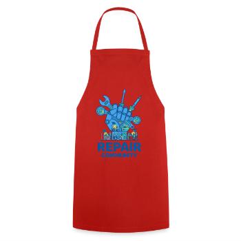 Repair Community Tool Culture - Cooking Apron - red - Front - AI Model Male 185 dark (185cm)