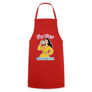 Boy Tears - Cooking Apron - red - Front - AI Model Male 185 dark (185cm)