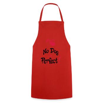humorous dog - Cooking Apron - red - Front - AI Model Male 185 dark (185cm)