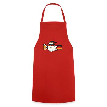 Boo Geist Bier DE - Kochschürze - Rot - Vorne - AI Model Male 185 dark (185cm)