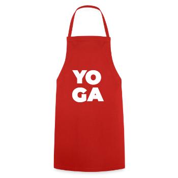Yoga Yogi Mantra Namaste Spirituel - Tablier de cuisine - rouge - Devant - AI Model Male 185 dark (185cm)