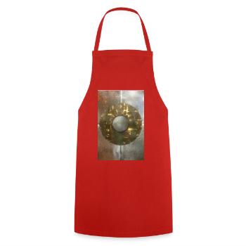 4Elemente - Tablier de cuisine - rouge - Devant - AI Model Male 185 dark (185cm)