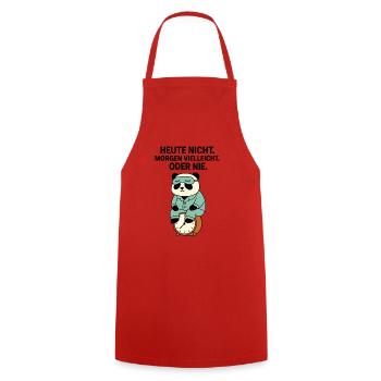 Panda en pyjama avec un réveil - Tablier de cuisine - rouge - Devant - AI Model Male 185 dark (185cm)