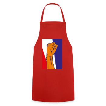 Fighting Spirit Fist Illustration - Cooking Apron - red - Front - AI Model Male 185 dark (185cm)
