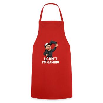 Je ne peux pas jouer - Tablier de cuisine - rouge - Devant - AI Model Male 185 dark (185cm)