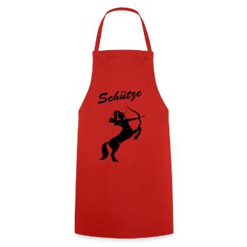 Sagittaire - Tablier de cuisine - rouge - Devant - AI Model Male 185 dark (185cm)