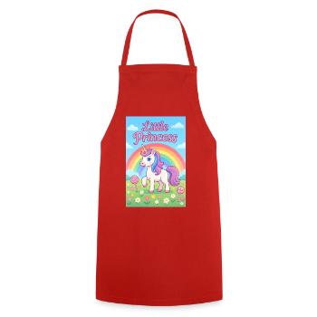 Little Rainbow Unicorn - Cooking Apron - red - Front - AI Model Male 185 dark (185cm)