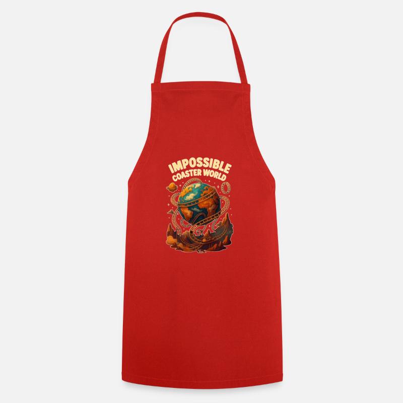 Impossible Roller Coaster World - Cooking Apron - red