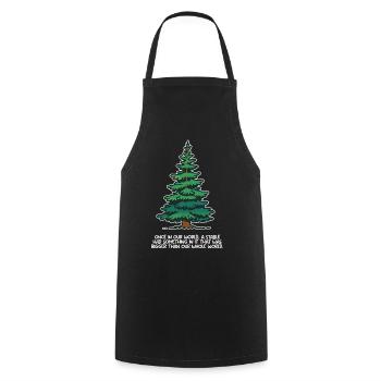 Bigger than our whole world 2 - Cooking Apron - black - Front - AI Model Male 185 dark (185cm)